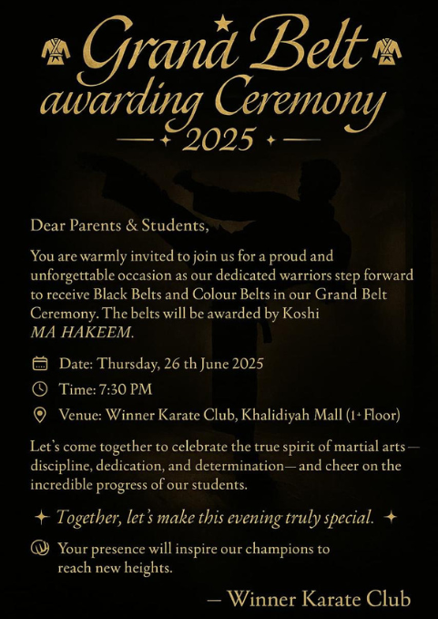 GRAND BELT AWARDING